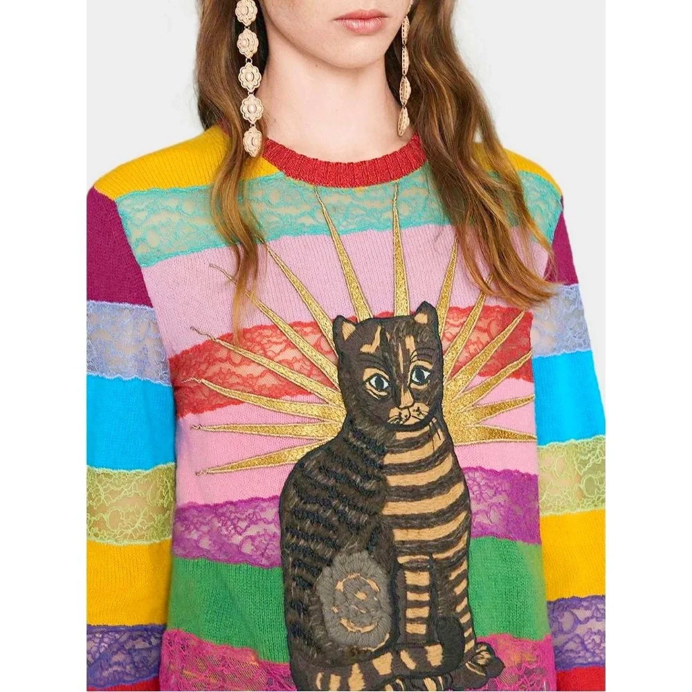 RARE Gucci Cat Sweater - Picture 2 of 15